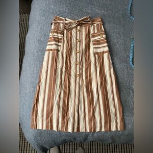Brand New Hem & Thread Striped A-Line Skirt